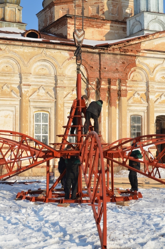 второй день монтажа.